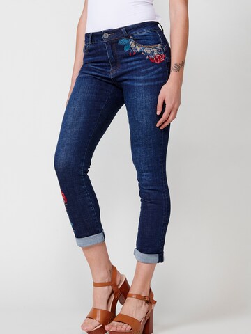 KOROSHI Regular Jeans in Blau: Vorderseite