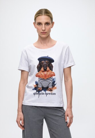 EINSTEIN & NEWTON Shirt 'Französischer Dackel' in White: front