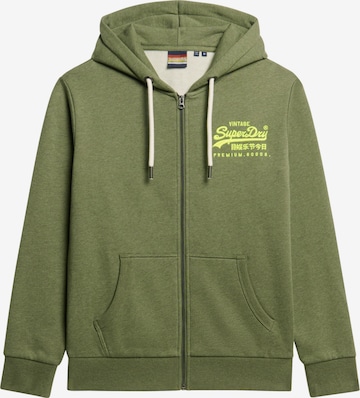 Veste de survêtement Superdry en vert : devant