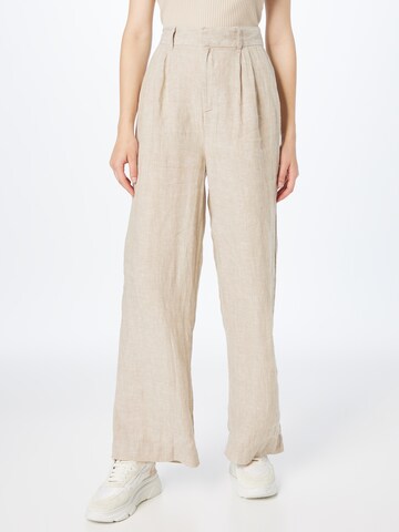 Gina Tricot Wide Leg Hose 'Denise' in Beige: Vorderseite