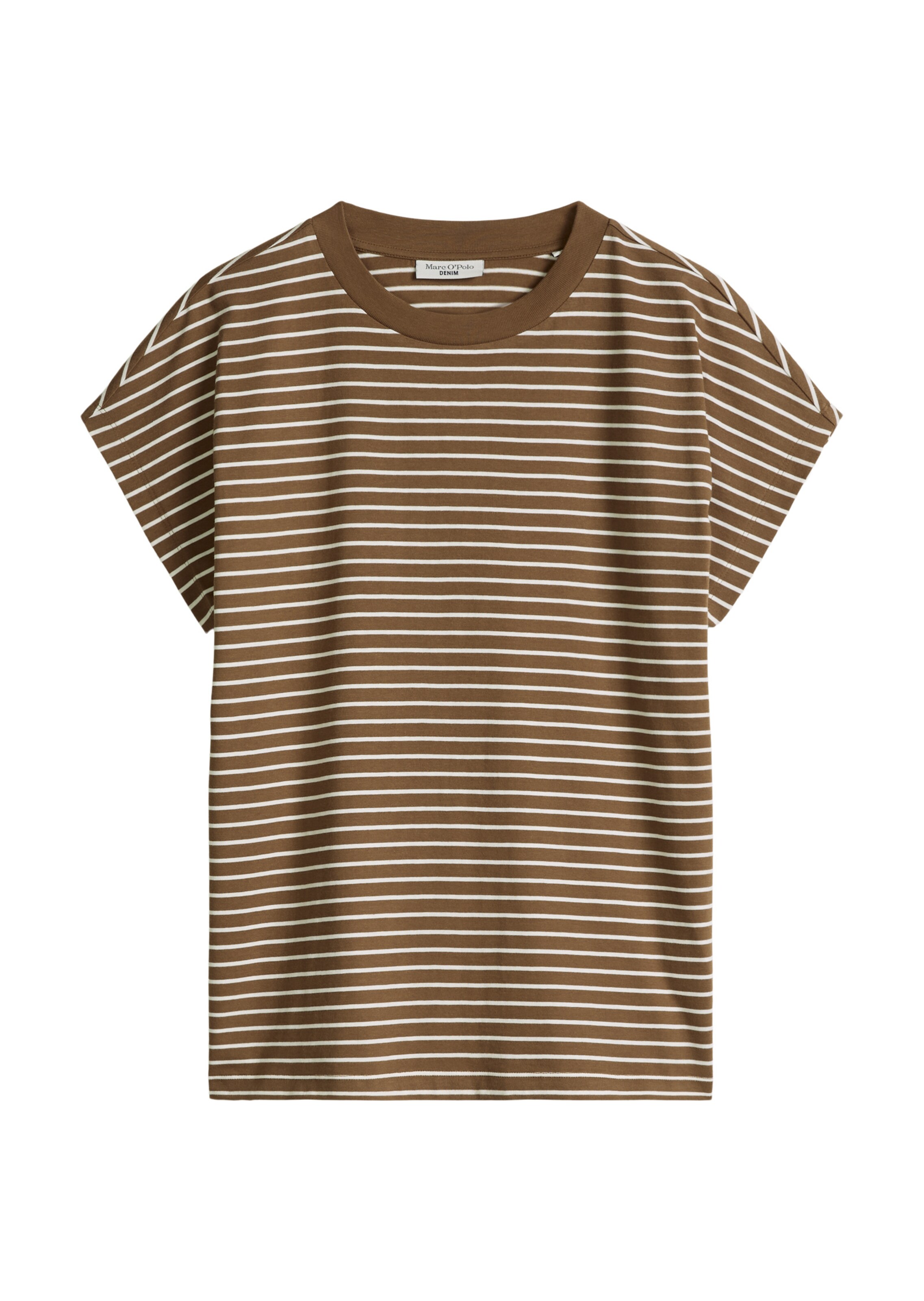 Marc O'Polo DENIM T-Shirt in Braun: Vorderseite