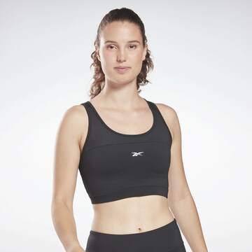 Reebok Bustier Bralette 'Workout Ready' in Schwarz: Vorderseite