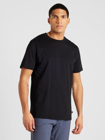 T-Shirt QS en noir : devant