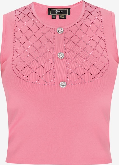 Megzta palaidinė be rankovių iš faina, spalva – šviesiai rožinė / sidabrinė, Prekių apžvalga