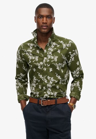 Chemise Superdry en vert : devant