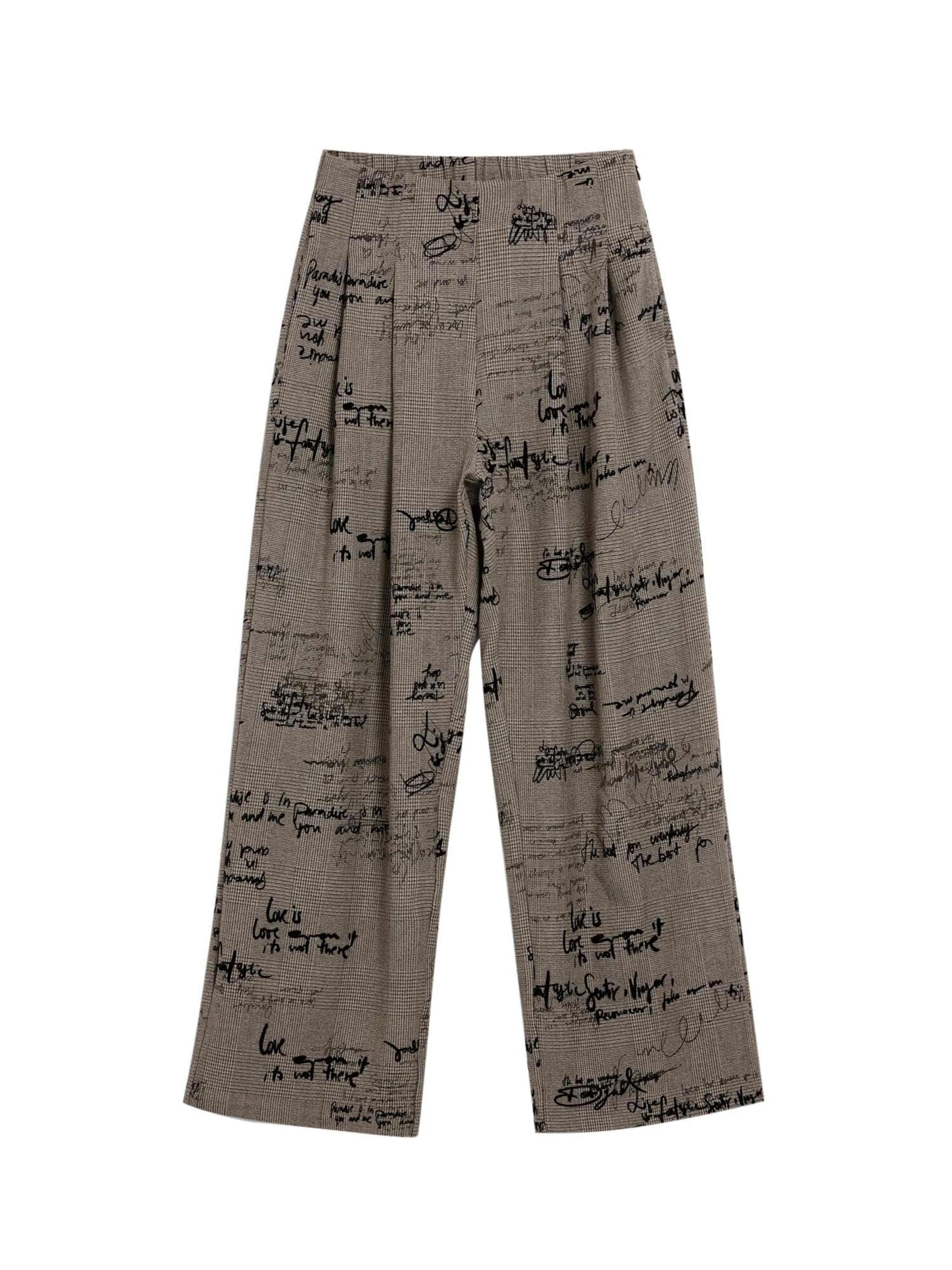 Wide leg Pantaloni con pieghe di Desigual in nero: frontale