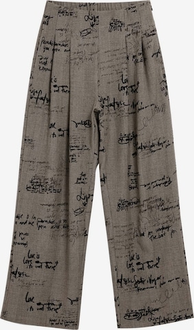 juoda Desigual Plačios klešnės Klostuotos kelnės: priekis