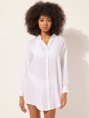 CALZEDONIA Shirt Dress in White: front