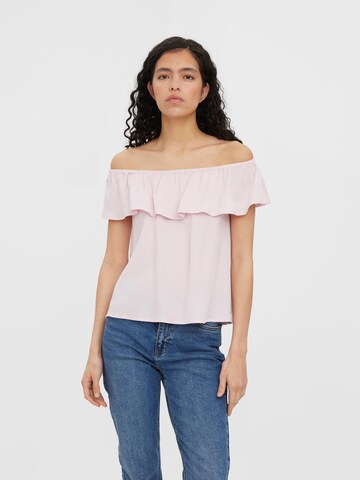 VERO MODA Blouse 'Mia' in Roze: voorkant