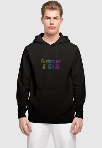 Merchcode Sweatshirt 'Summer And Chill' in Schwarz: Vorderseite