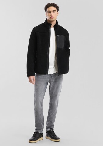 QS Fleece jas in Zwart