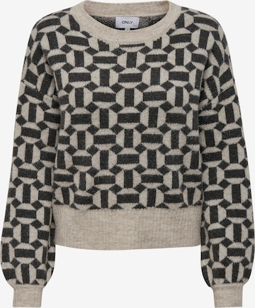 ONLY Sweater 'Geo' in Beige: front