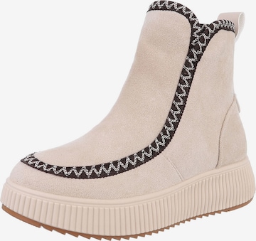 Ital-Design Ankle Boots in Beige: front