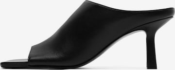 Bianco Mules in Black: front