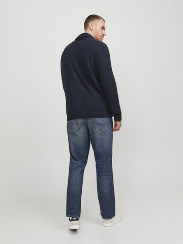 Jack & Jones Plus - Casaco de malha 'CRAIG' em azul