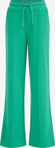 WE Fashion Bootcut Broek in Groen: voorkant