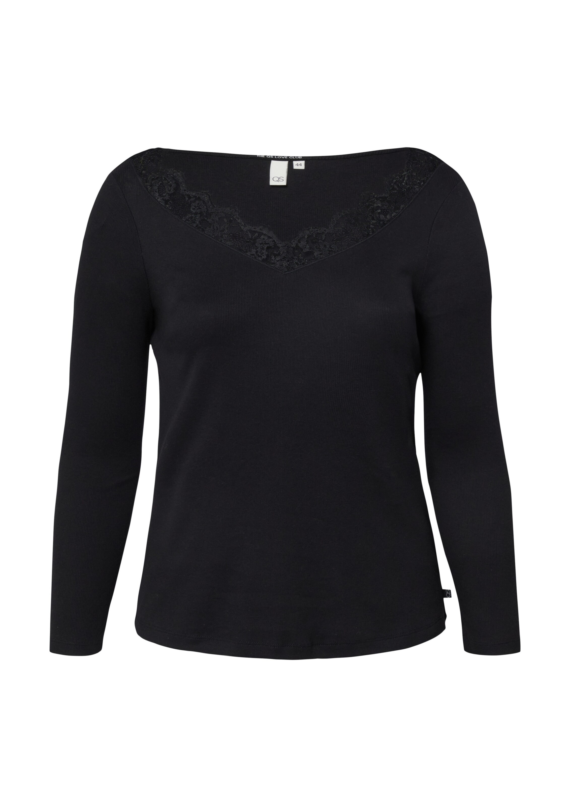 QS T-Shirt in Schwarz: Vorderseite