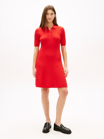 Robes en maille TOMMY HILFIGER en orange : devant