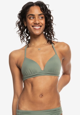 ROXY Bralette Bikini Top in Green: front