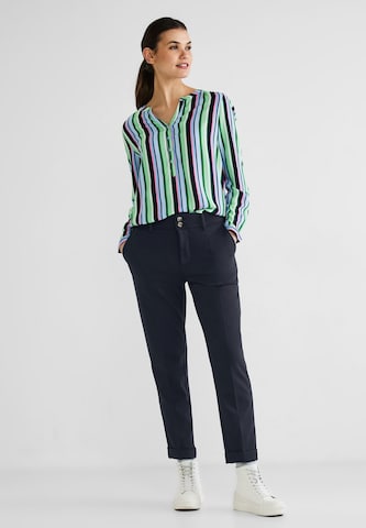 STREET ONE Regular Pleated Pants in Blue