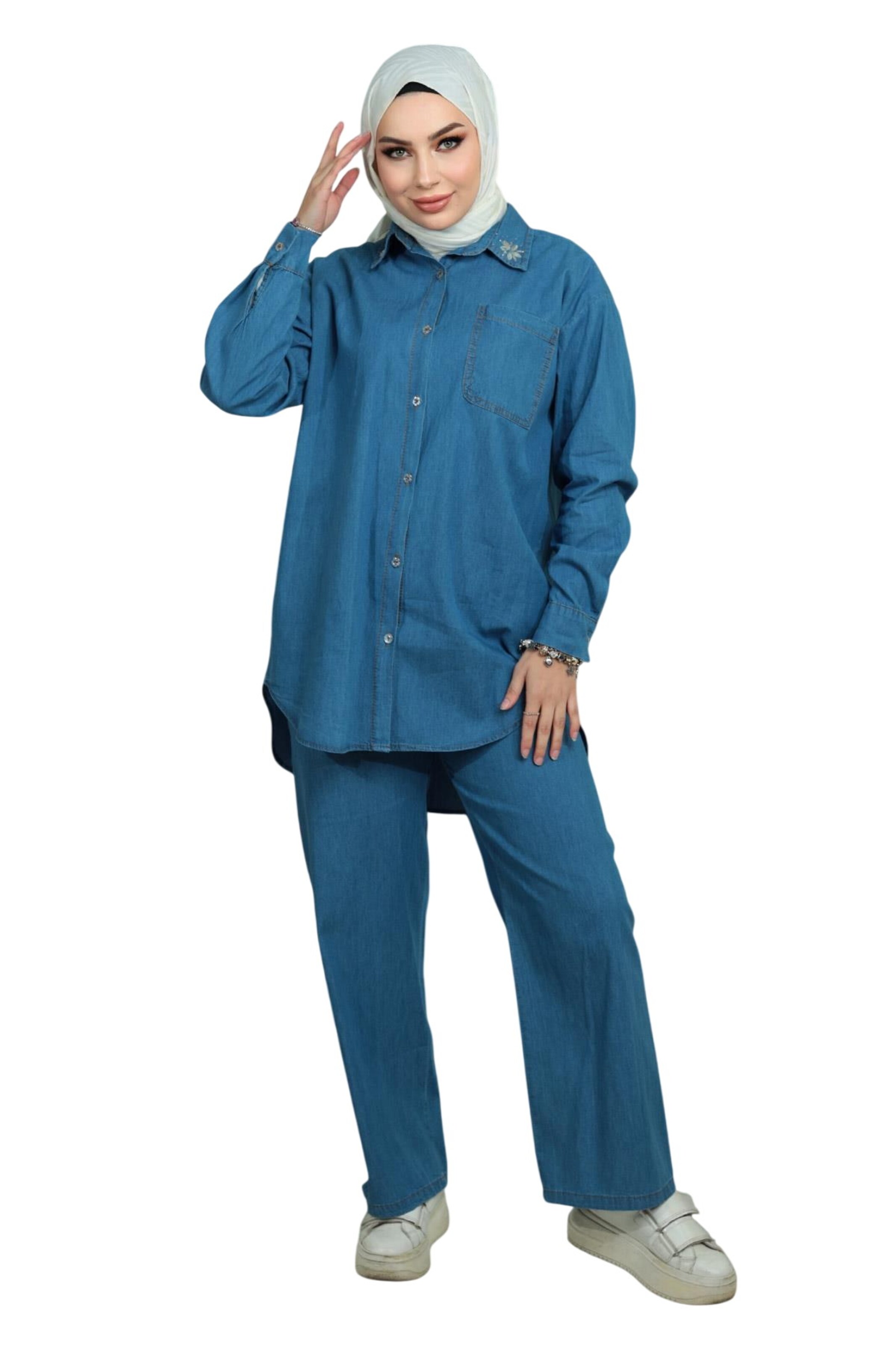 MODAMIHRAM Hosenanzug in Blau: Vorderseite