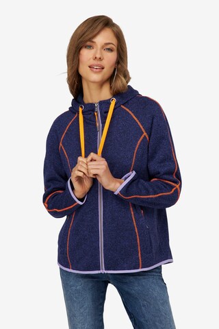 LAURASØN Zip-Up Hoodie in Blue: front