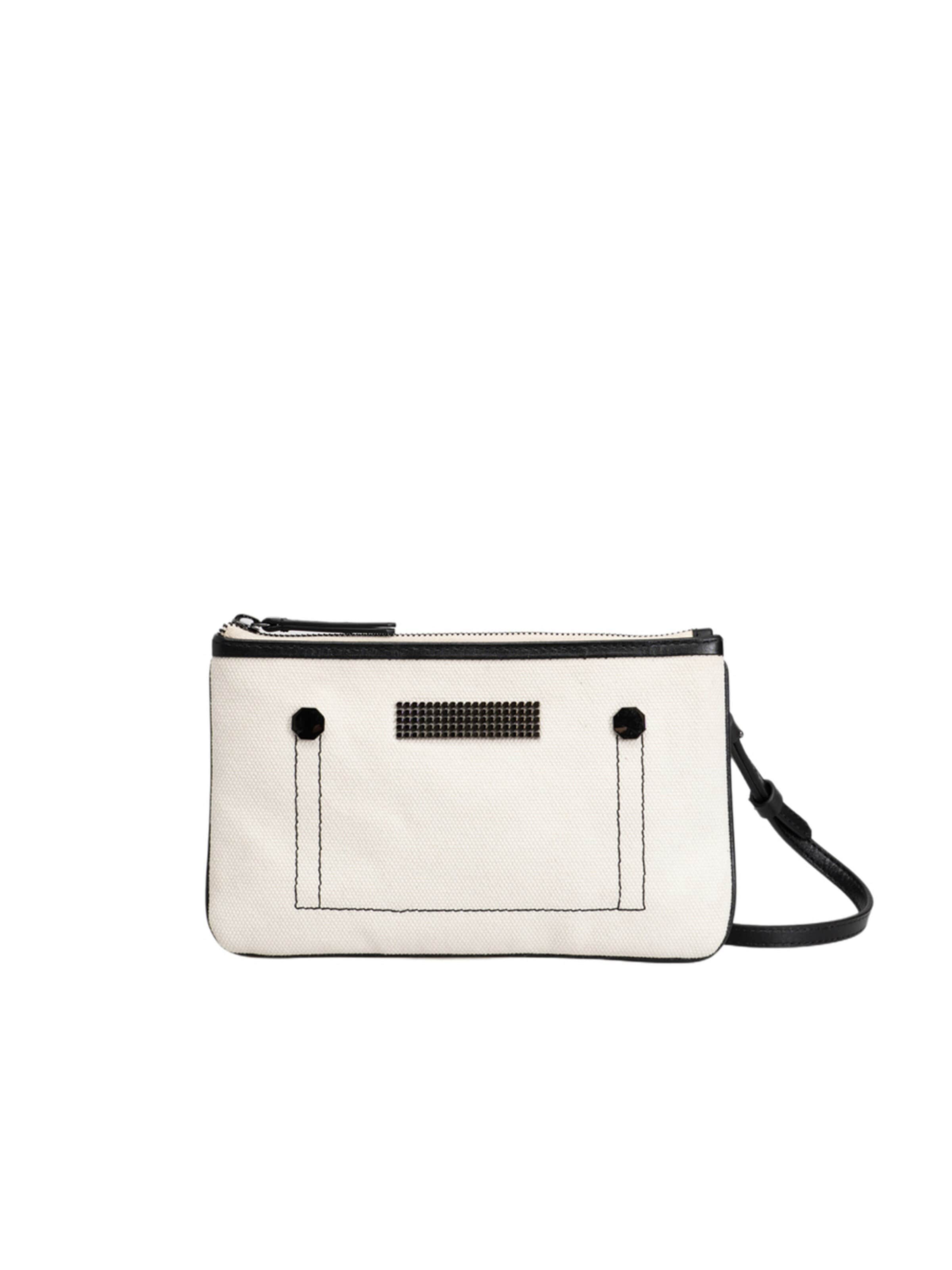 Clio Crossbody bag 'MINI DENIM CANVAS' in White: front