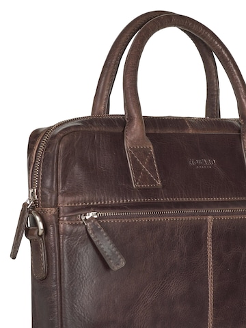 Howard London Laptoptaske 'Laptop Bag Evan Dark Brown' i brun