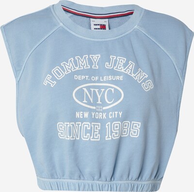 Tommy Jeans Sweatshirt 'Varsity' in hellblau / weiß, Produktansicht