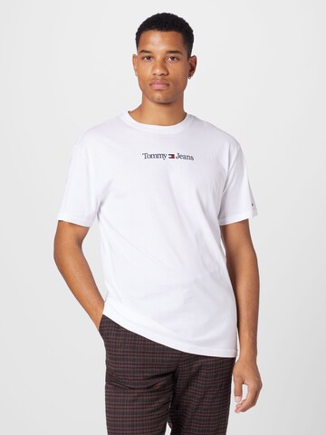 T-Shirt Tommy Jeans en blanc : devant