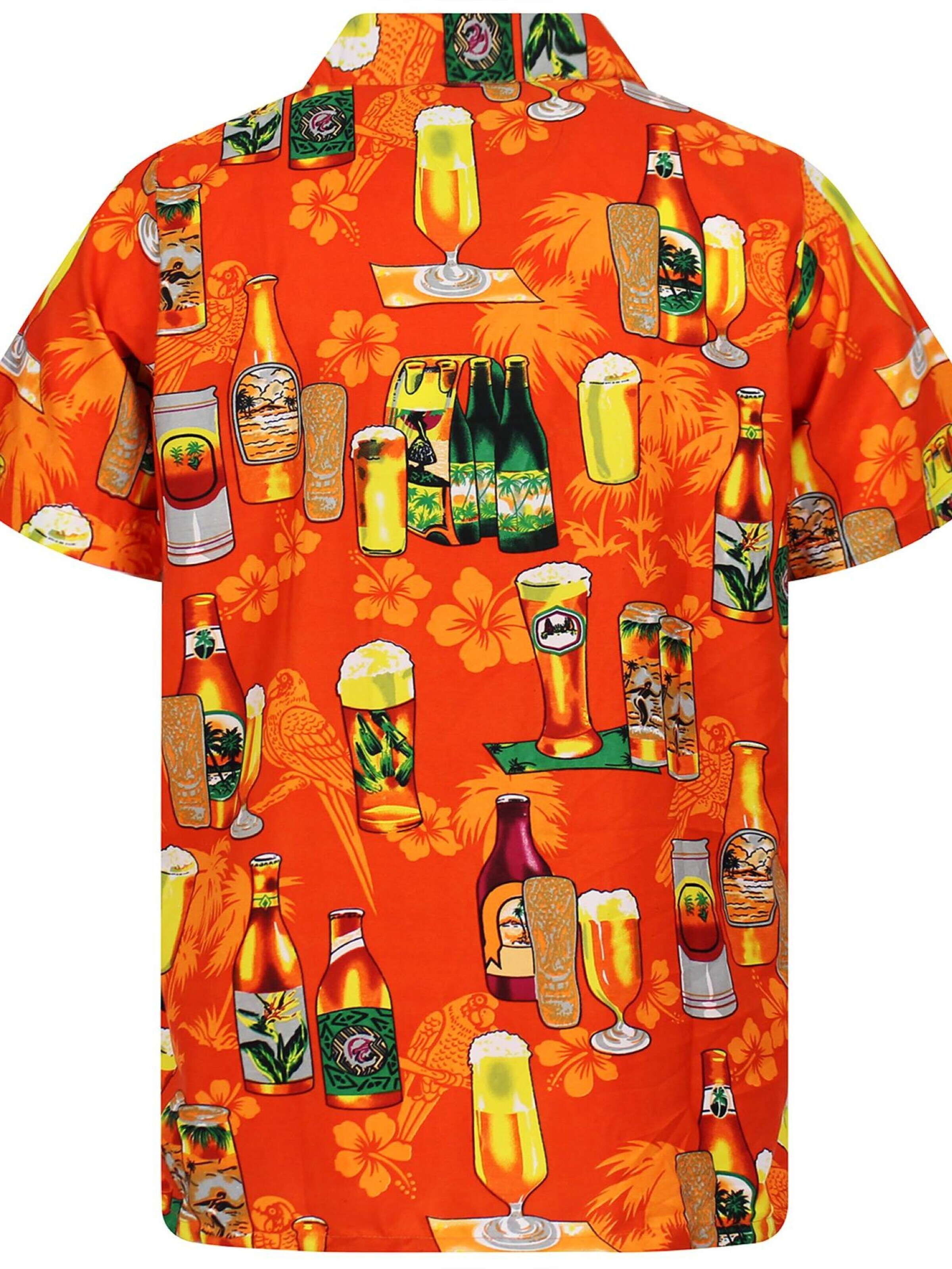 King Kameha Shirt 'Beerbottle' in Oranje