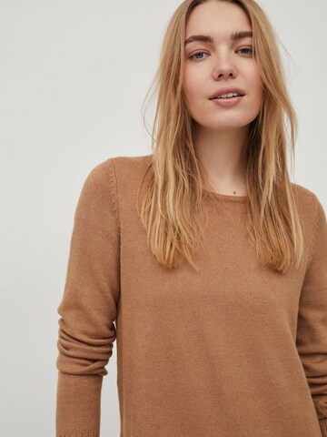 VILA Pletené šaty - Hnedá