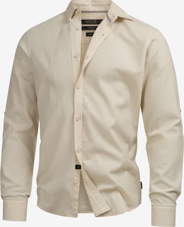 Chemise 'Brayden' INDICODE JEANS en beige : devant