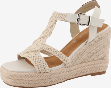 TOM TAILOR Sandals in Beige: front