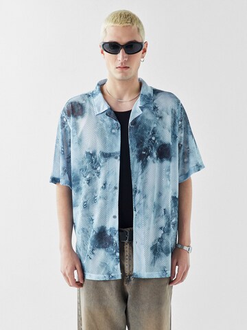 VAMOS CLO Button Up Shirt 'Miami' in Blue: front