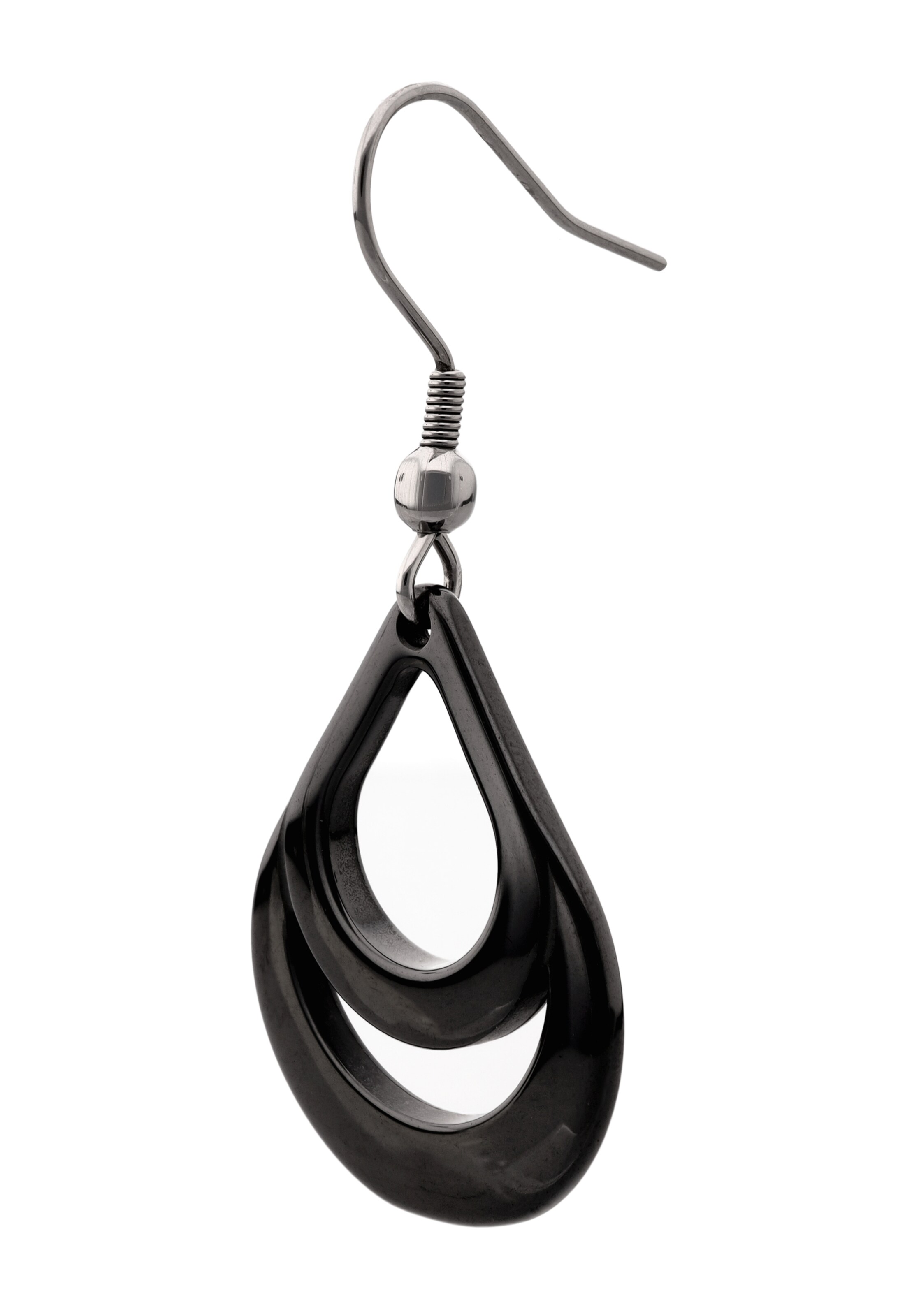 usha WHITE LABEL Ohrringe in Schwarz: Vorderseite