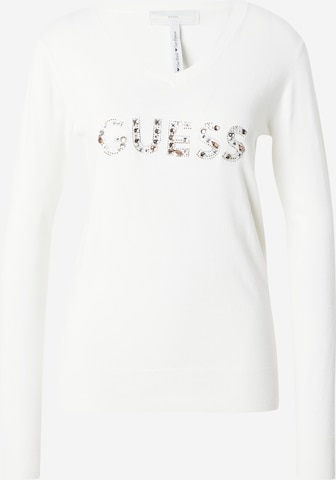 Pull-over 'HAILEY' GUESS en blanc : devant