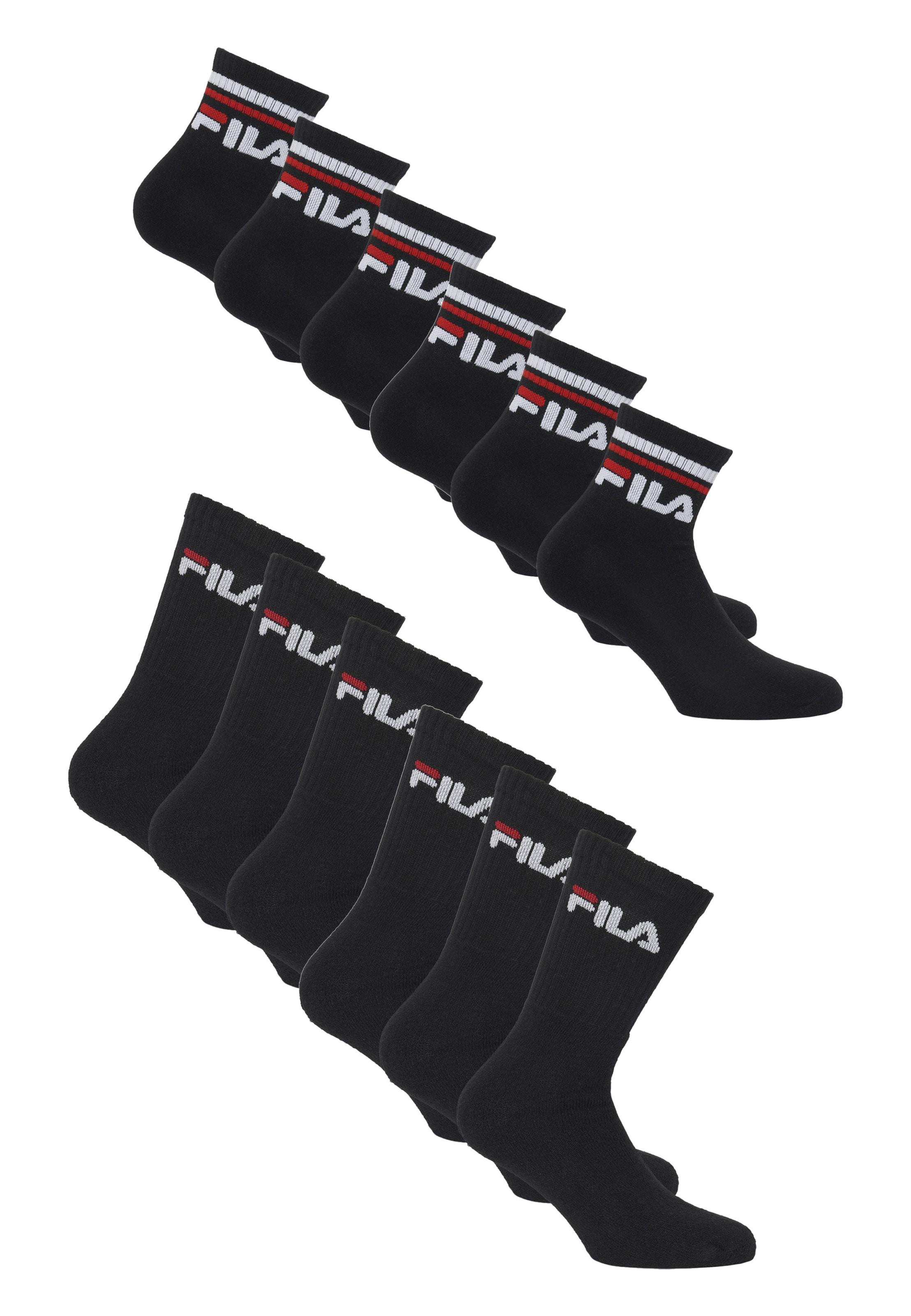 FILA Socken in Schwarz: Vorderseite