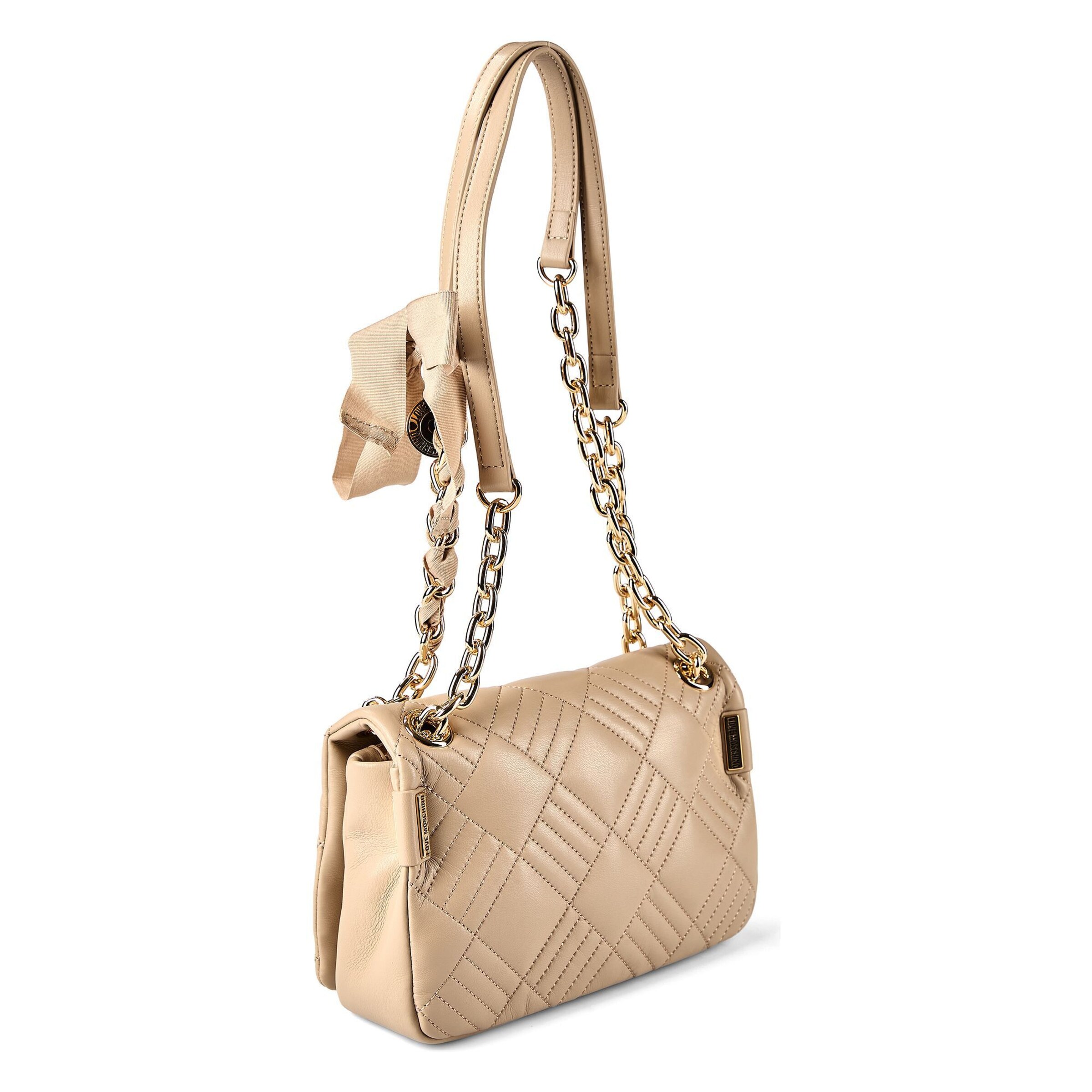 Sac bandoulière 'Frog' Love Moschino en beige