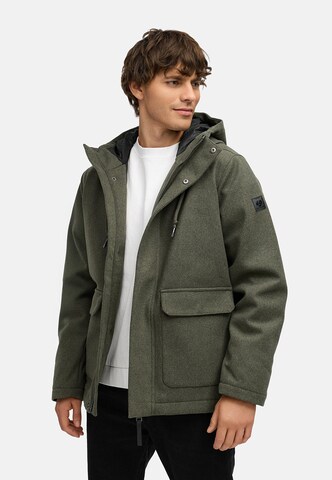 Ragwear Winterjas 'Mr Them Felt Youmodo' in Groen: voorkant