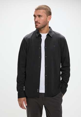 Street One MEN Regular Fit Hemd in Schwarz: Vorderseite