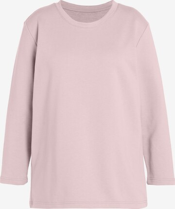 Sweat-shirt Ulla Popken en rose : devant
