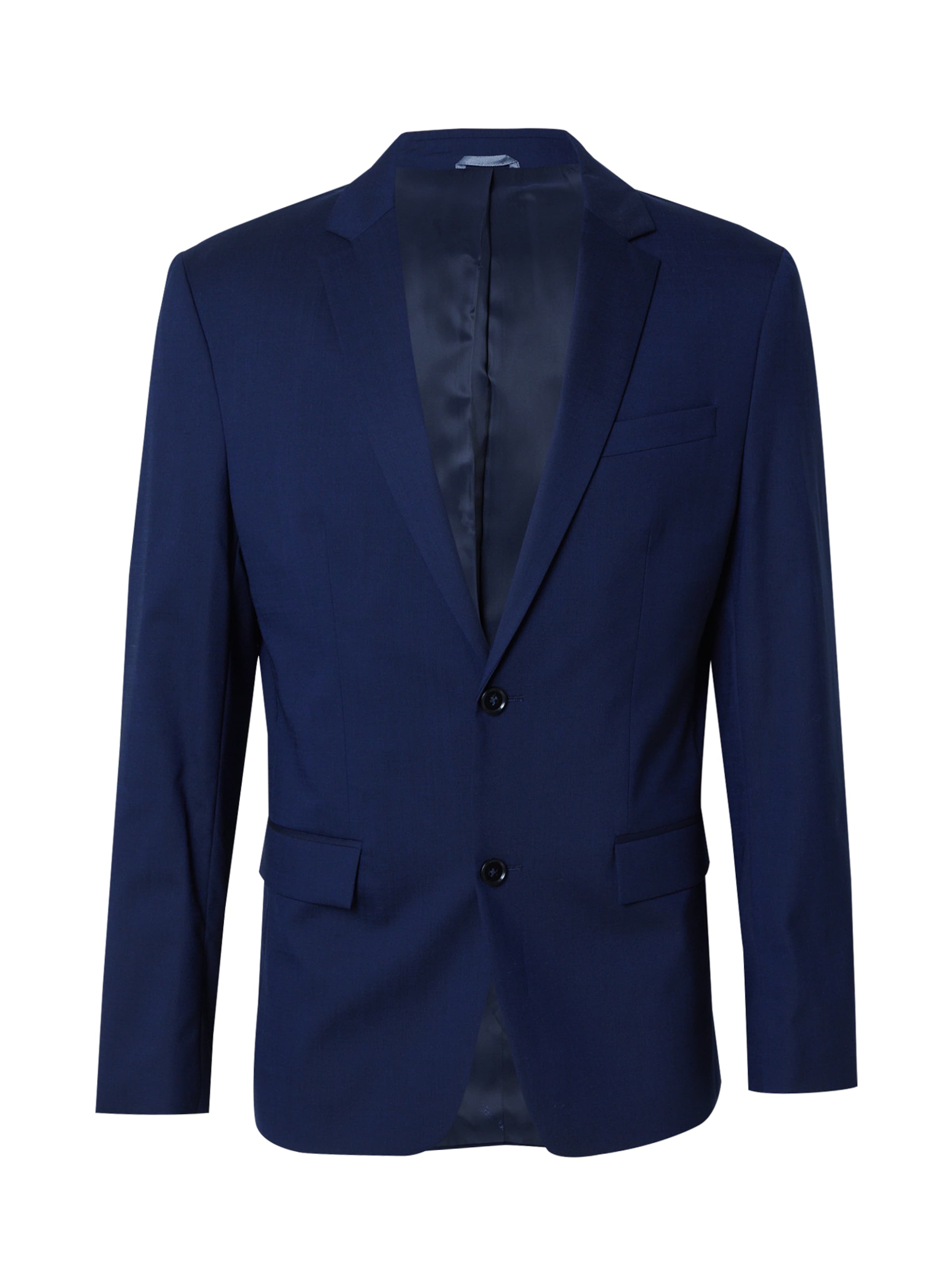 Calvin Klein Slim fit Business-colbert in Blauw: voorkant