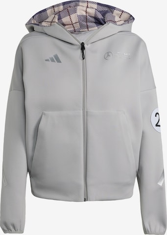 ADIDAS PERFORMANCE - Sudadera con cremallera deportiva 'Mercedes - AMG Petronas Formula One Team' en gris: frente
