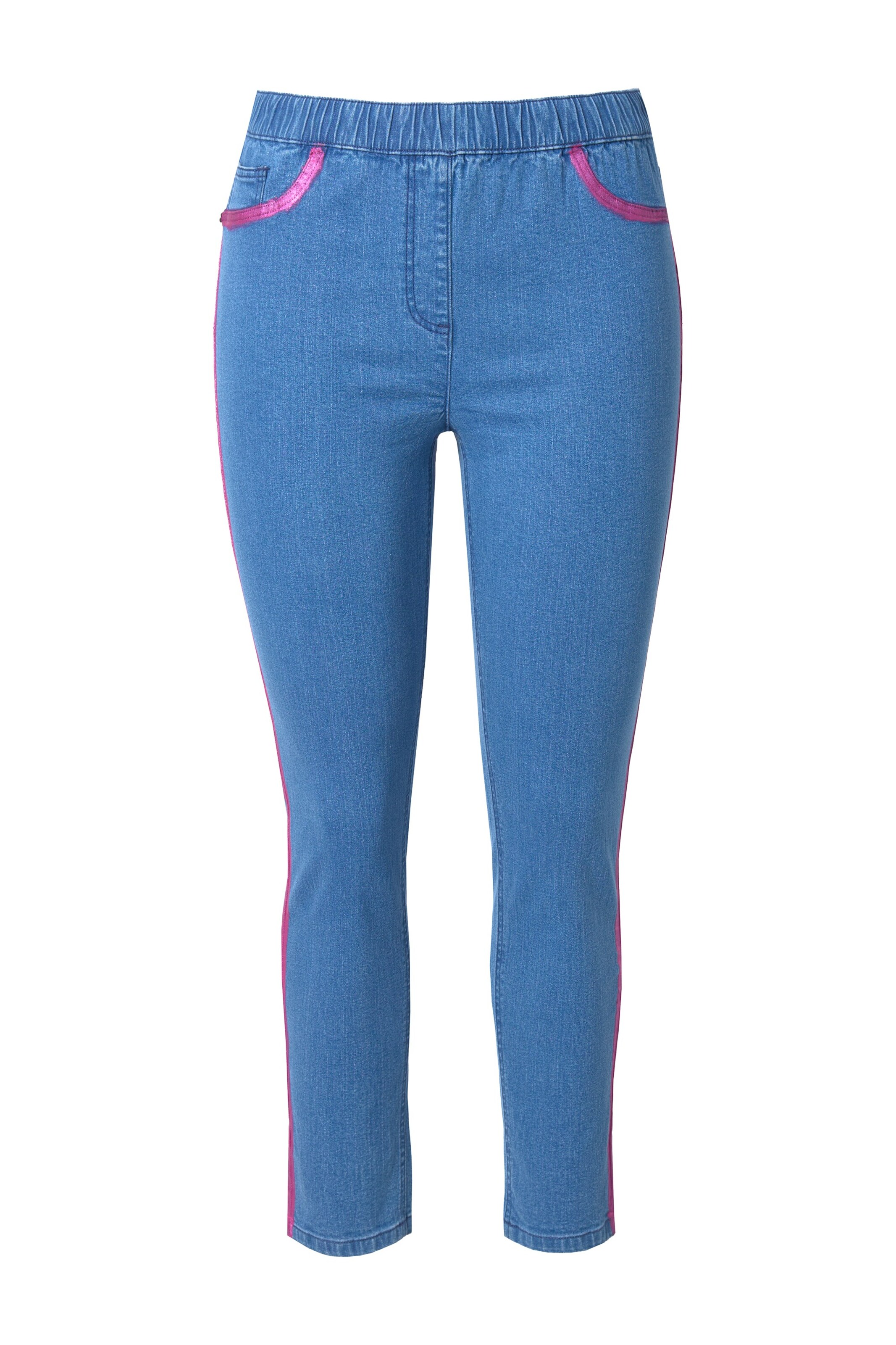Angel of Style Slimfit Jeans in Blauw: voorkant