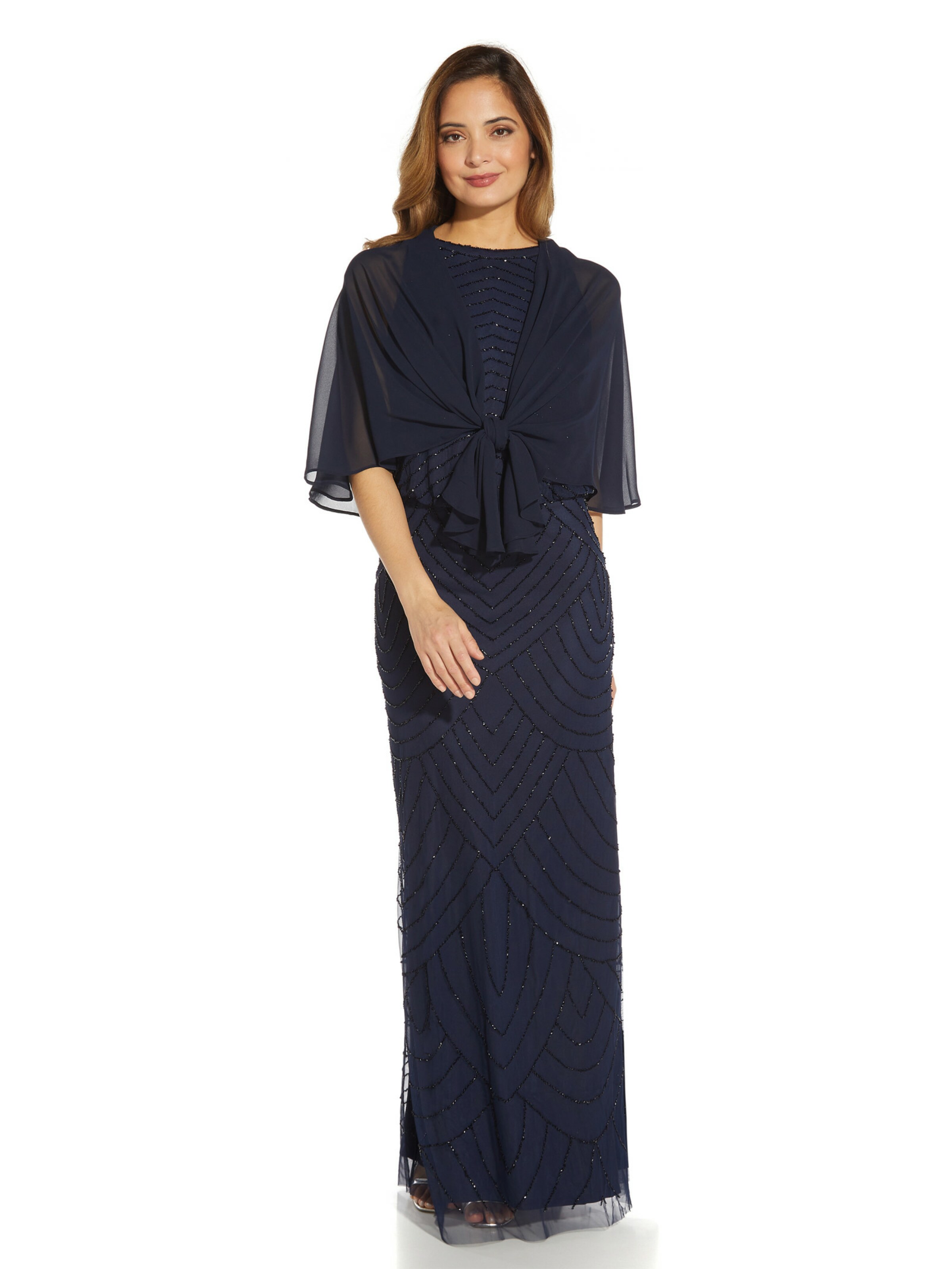 Adrianna Papell Cape in Blue