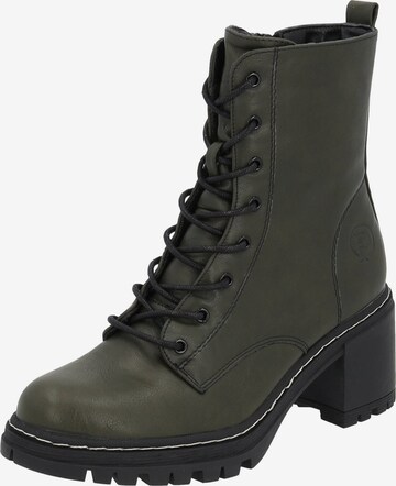 Palado Lace-Up Ankle Boots 'Kefalonia' in Green: front