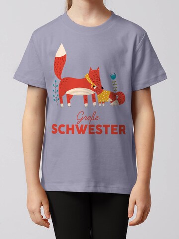 T-Shirt 'Fuchs Große Schwester' watabout.kids en violet