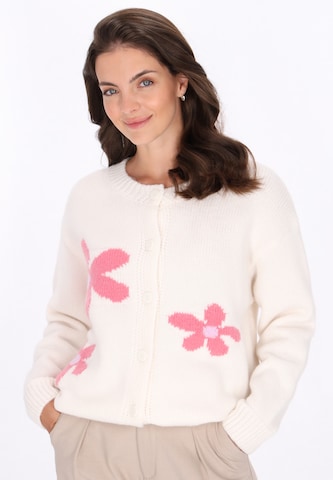 Usha Gebreid vest in Wit: voorkant