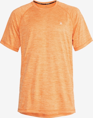 T-Shirt fonctionnel Spyder en orange : devant